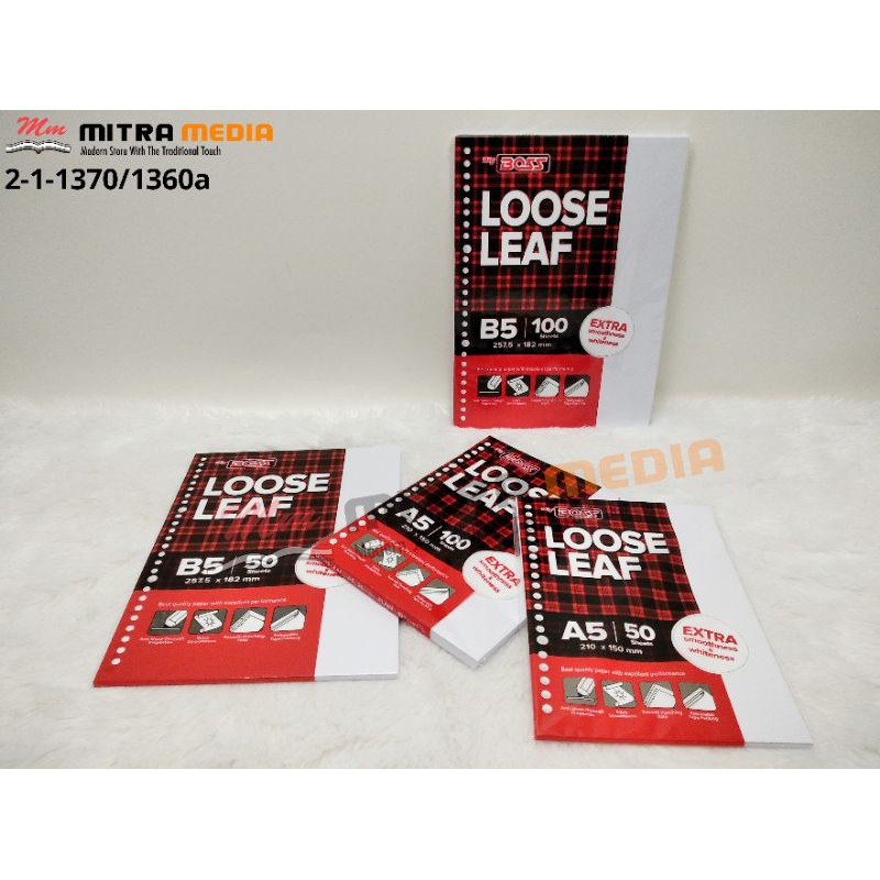 

Loose Leaf Binder Polos Atau Plain A5-B5 100 Lembar