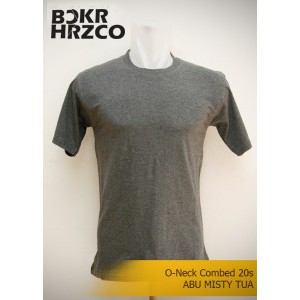 Kaos seragam promosi / kaos polos / kaos sablon / kaos abu misty tua / kaos murah grosir