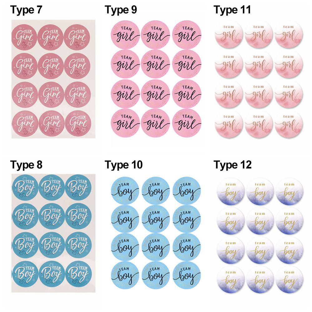 Nanas 120PCS Team Boy/Girl Stiker Pink/Biru Paket Dekorasi Suara Game Paster Baby Shower