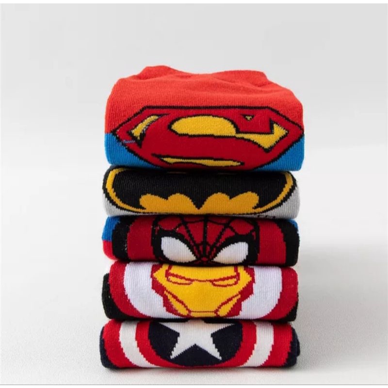 kaos kaki anak motif SUPERHERO ( 2 - 7 tahun )