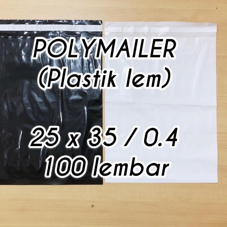 

Gratis Ongkir!! KODE-288 plastik packing POLYMAILER 25x35 0.4 100 lembar plastik lem