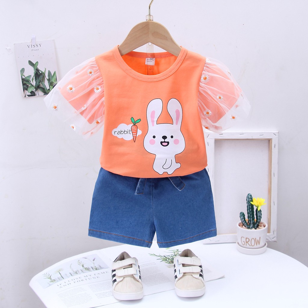 LittleAaron SET RABBIT 98367 EBV Bayi Baju setelan Anak Perempuan Import lucu Berkualitas