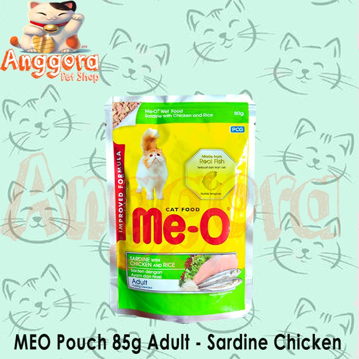 Makanan Kucing basah MEO pouch 80g Adult &amp; Kitten All Varian