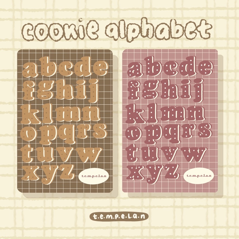 cookie alphabet deco sticker