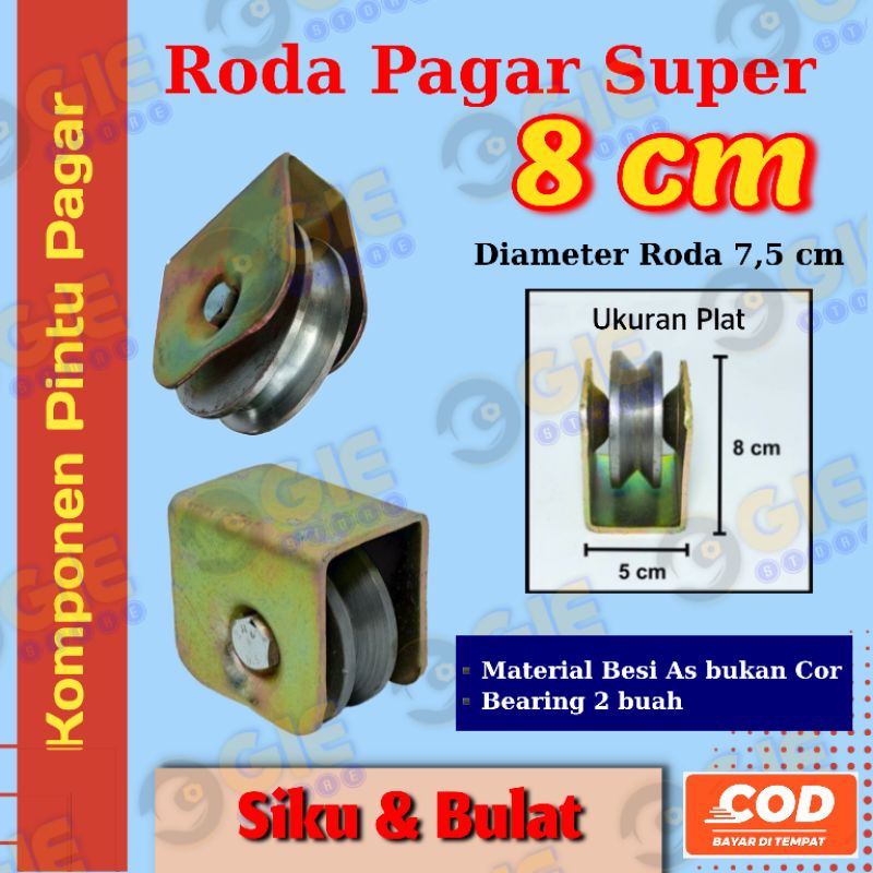 Jual Roda Super 8 Cm Roda Pagar Besi As 8 Cm Roda Gerbang 8 Cm Roda Besi Bubut 8 Cm Rel Bulat 2875