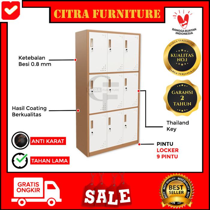

Cabinet | Loker Besi 9 Pintu Kunci |Locker Karyawan|Arsip File Filling Kabinet