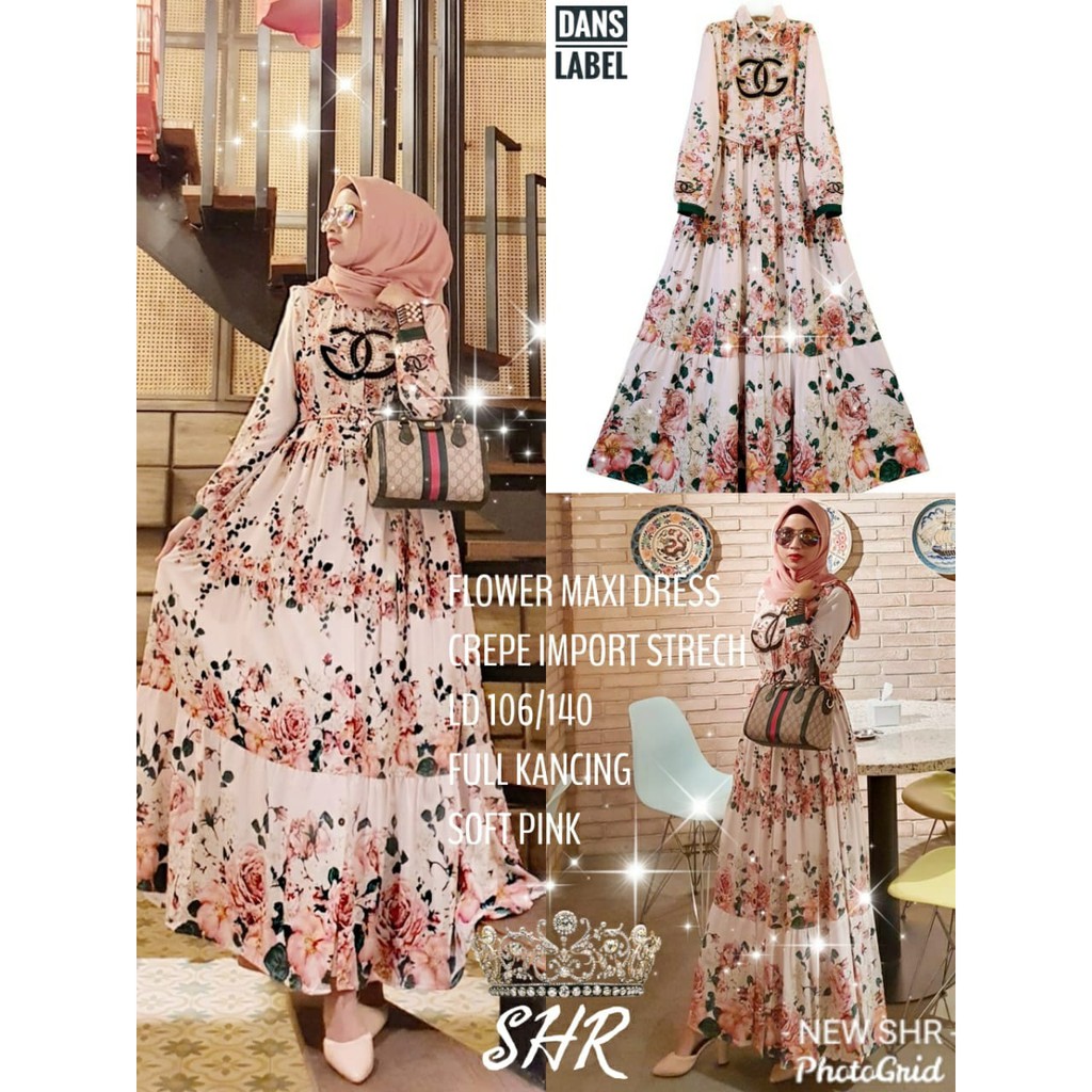GUCCI FLOWER MAXI DRESS ORIGINAL SHR