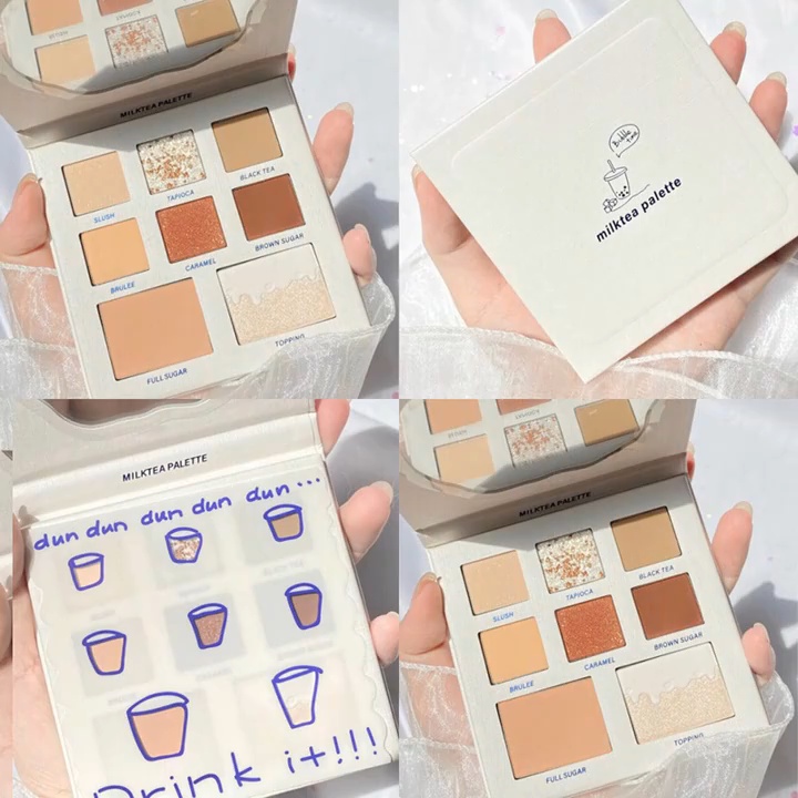 DIKALU FREE KACA Milktea Series 8 Warna Eyeshadow Pallete Matte Eyeshadow Palet Waterproof And Drable XX042