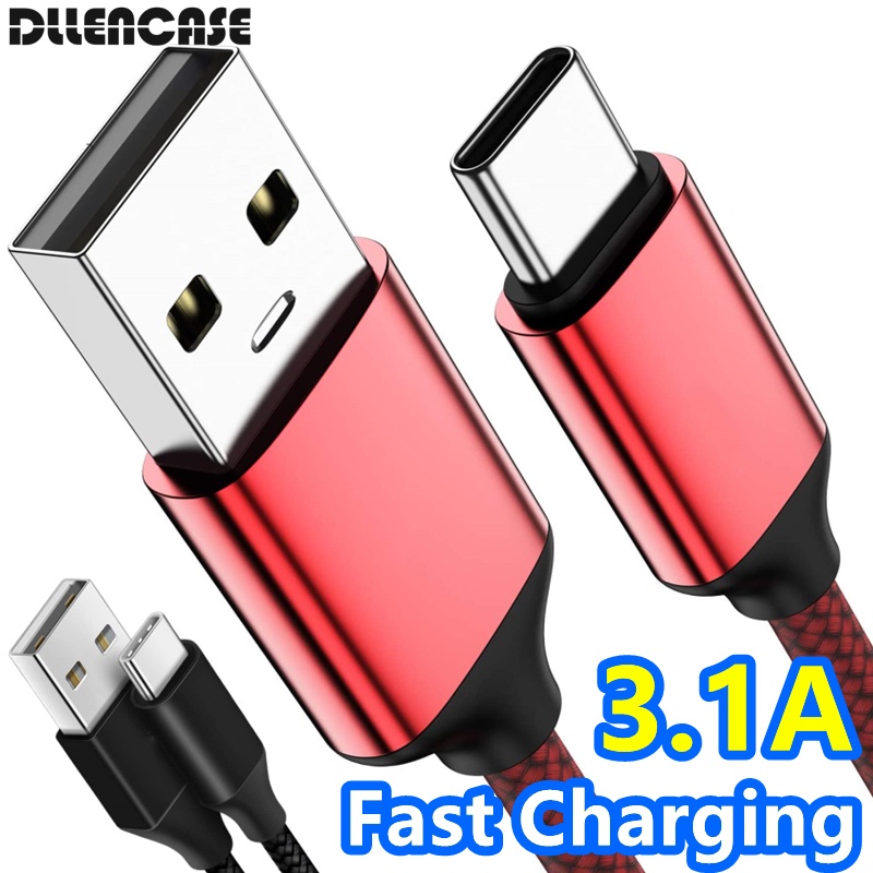 Dllencase VIVO Dllencase Kabel Charger USB Tipe C Fast Charging Untuk iPhone 13 12 11 Pro XR Xs Max Samsung Galaxy Xiaomi OPPO A310