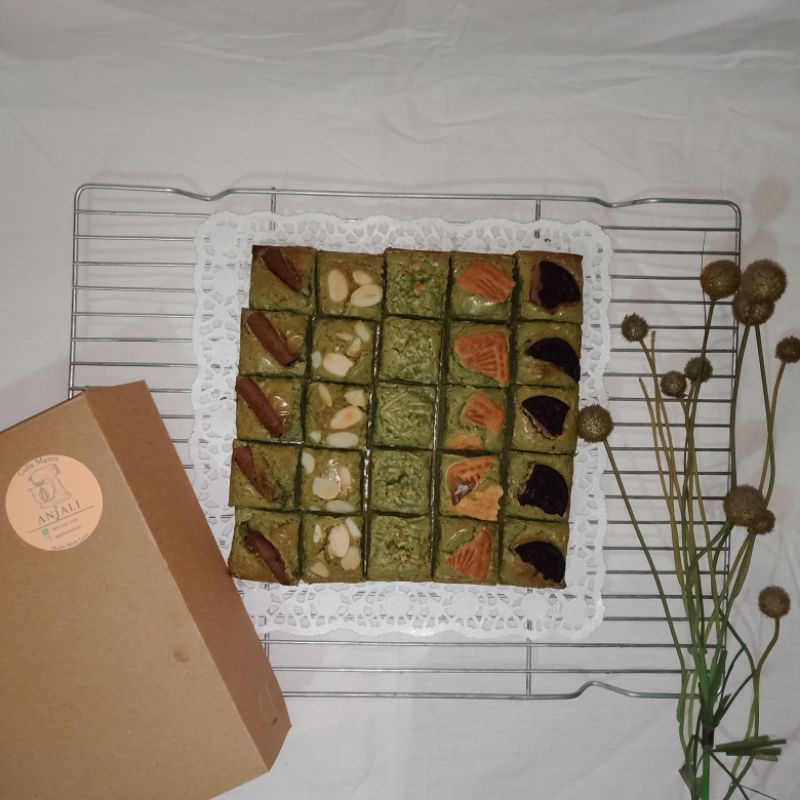 

Fudgy Brownies Matcha | Brownies sekat | ukuran 20x20 cm