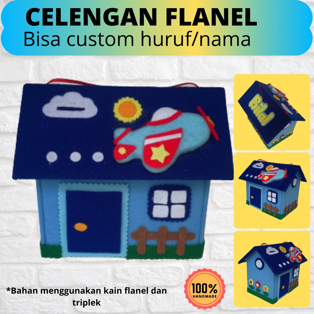 Celengan Flanel  Celengan Karakter Tabungan Anak Lucu Bagus Untuk Hadiah