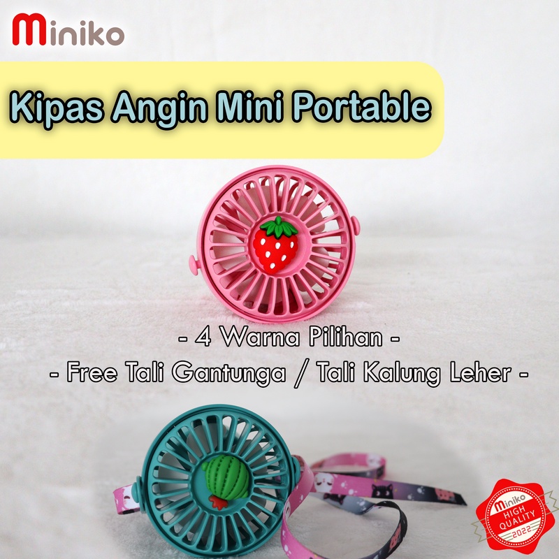 Kipas Angin Portable Tali kode HA-1258 / Kipas Angin karakter Lucu