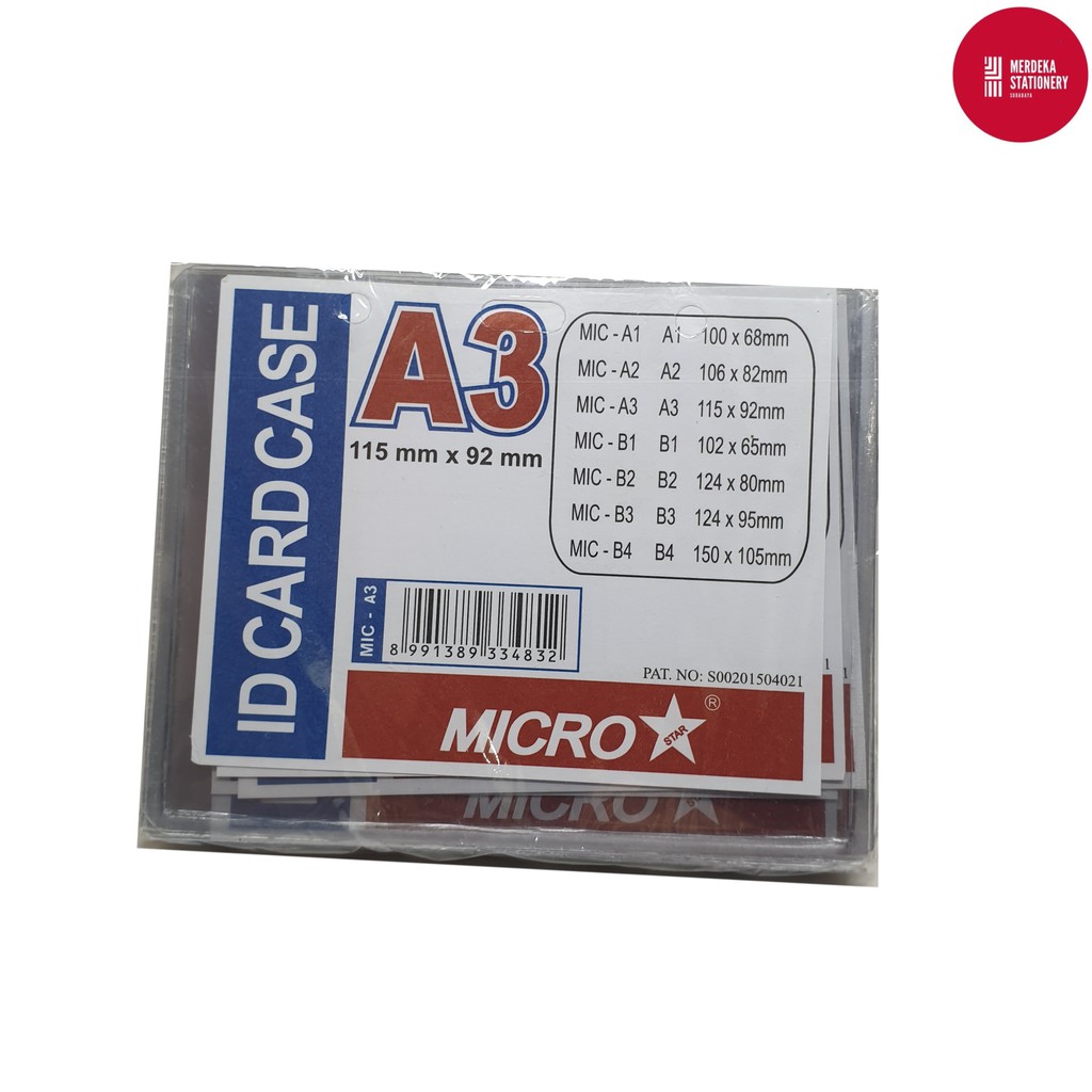 

(ISI 20)Mika ID Card Case/Name Tag Microstar/Micro Star A3 115mmx92mm
