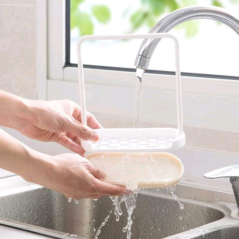 Rak Pengering Lap Dapur Rak Dapur Tirisan Sponge Cuci Piring Gantungan Dapur