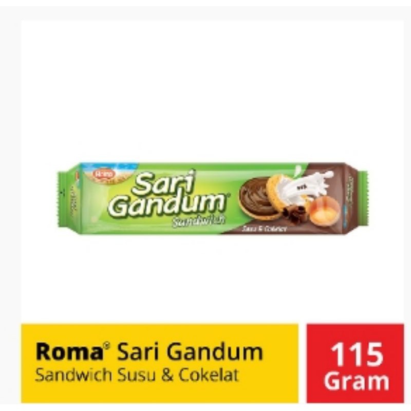 

Roma Sandwich Sari Gandum Cokelat 155G