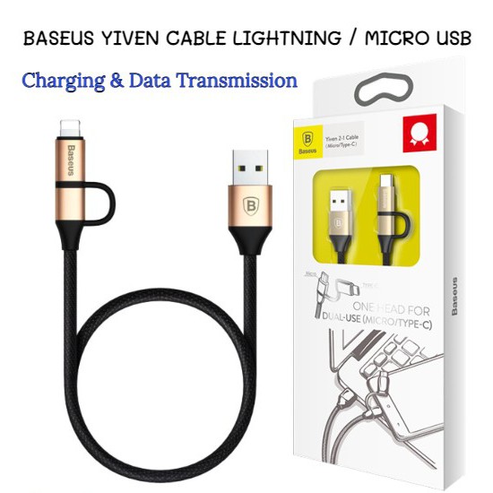 BASEUS Yiven Kabel Micro / Lightning iPhone 2 in 1 2A Sync &amp; Charge