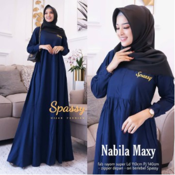 BAJU GAMIS WANITA MURAH SYARI NABILA MAXY TERBARU TERMURAH BAHAN Katun Rayon