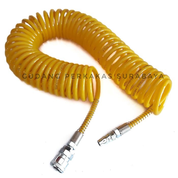 SELANG KOMPRESOR 9 METER SELANG RECOIL PU SELANG SPIRAL KOMPRESOR 9 M