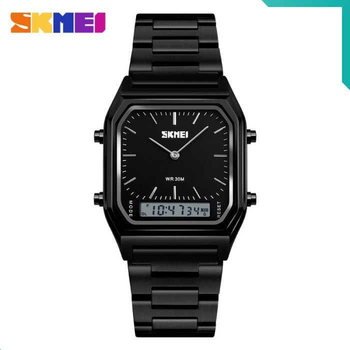 Jual Jam Tangan Dual Time SKMEI 1220 ORIGINAL Jam Tangan Pria SKMEI Digital  Analog Watch Indonesia|Shopee Indonesia