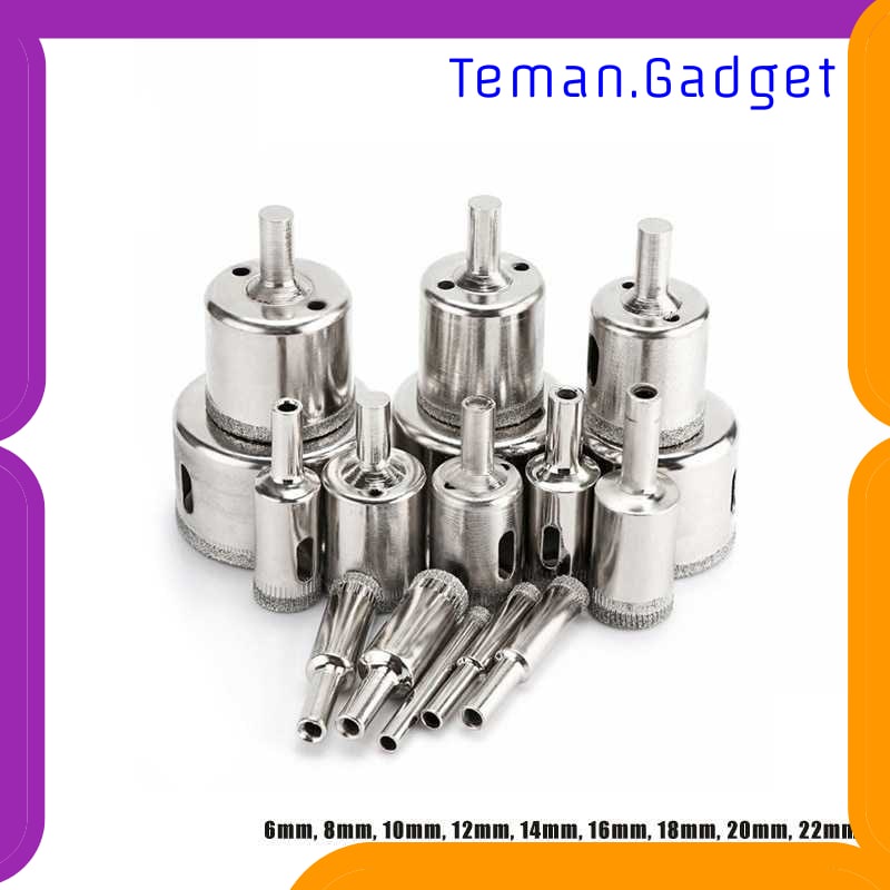 TG-DG389 TAFFWARE MATA BOR DIAMOND COATED HOLE DRILL BIT 6MM-50MM 16 PCS DK650