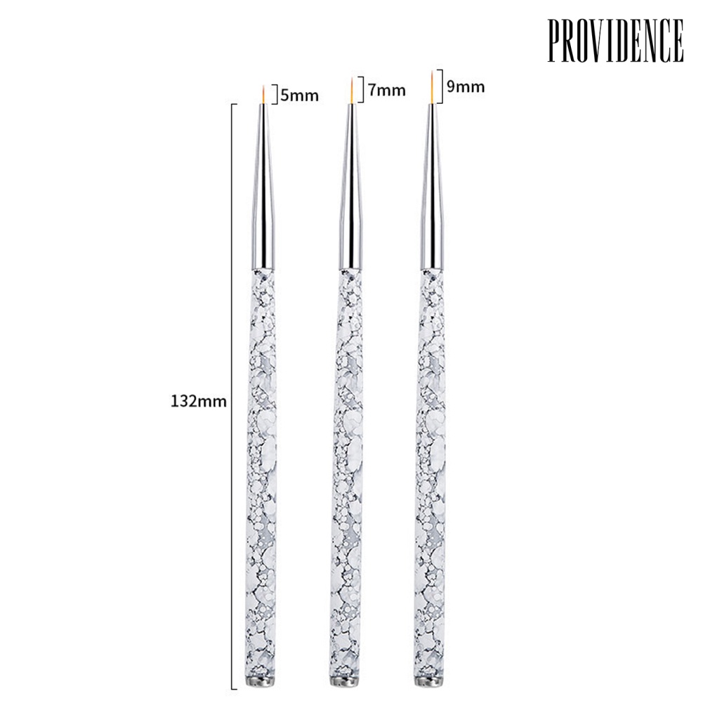 Providence 3Pcs Nail Art Drawing Pen Brush Painting Flower UV Gel Polish Manicure Tools Set