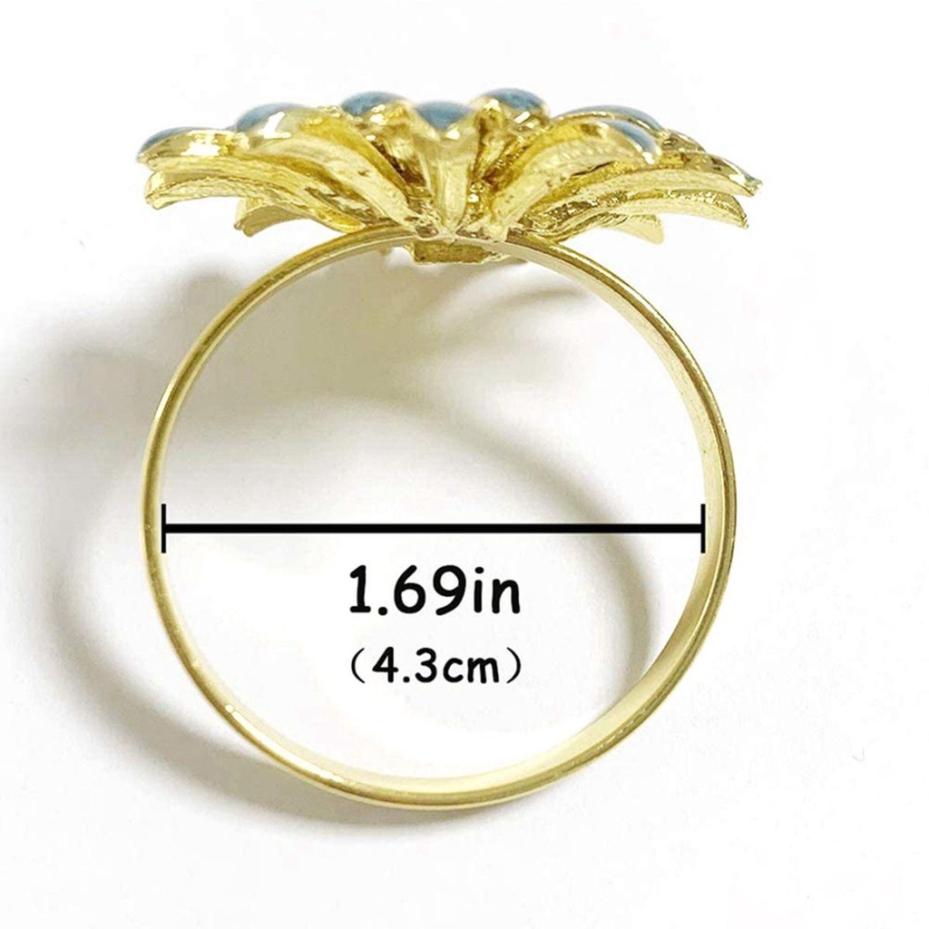 【 ELEGANT 】 Serbet Cincin Dekorasi Pesta Liburan Pernikahan Daisy Spring Serbet Gesper