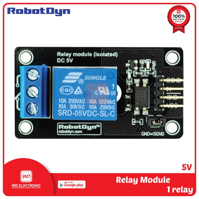 RobotDyn Relay 1 channel 5V relay module