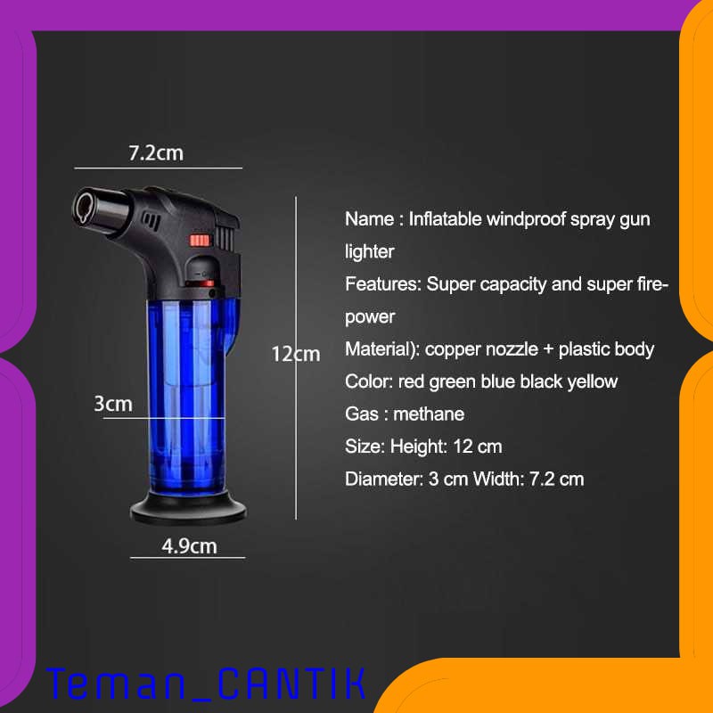 TG-HB096 Firetric Korek Api Gas Butane Torch Jet Windproof - HQ0935