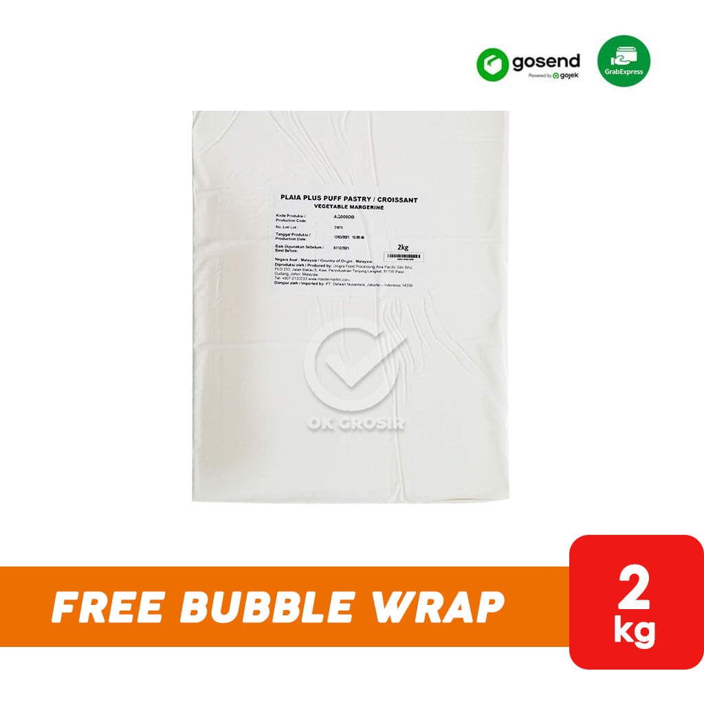 

Plaia Plus Puff Pastry Croissant / Plaia Butter Sheet (2 kg) KHUSUS GOSEND