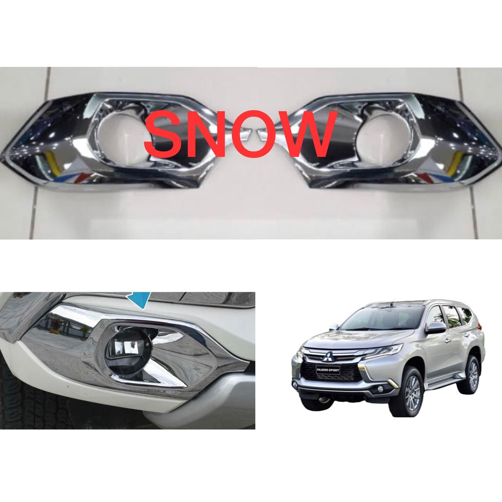 Cover Foglamp All New Pajero Sport 2016 2018 Fog Lamp Chrome