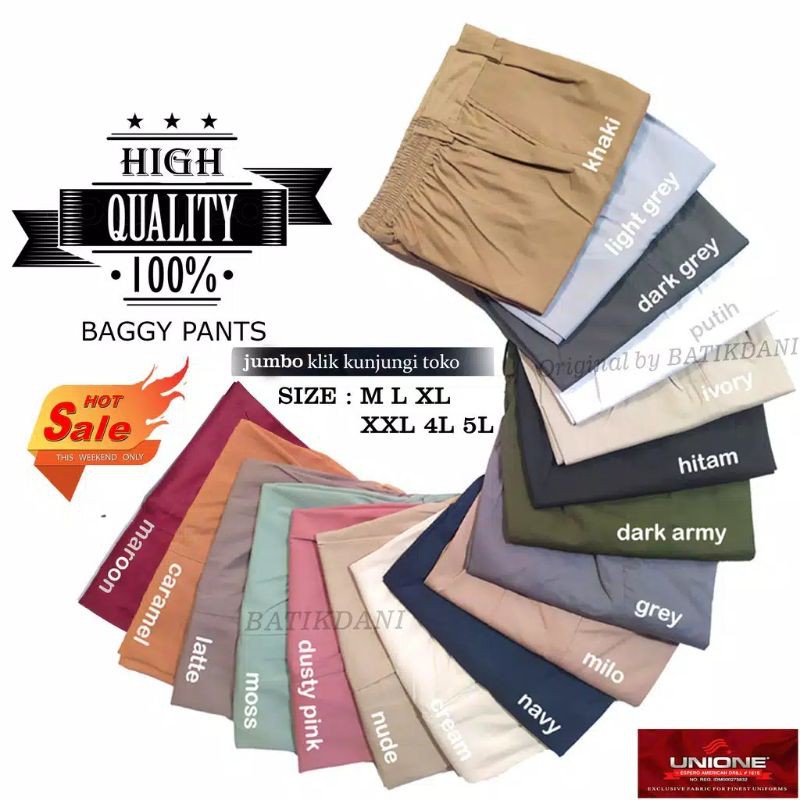 (PROMO SUPER MURAH) BAGGY PANTS AMERICAN DRILL / CELANA KERJA / OFFICE PANTS