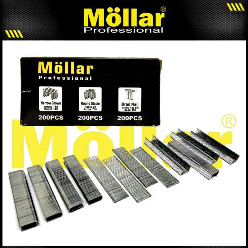 

ISI REFILL STAPLES MOLLAR 3in1 3Way Paku Hekter Stapler Gun Tembak Tacker Jok - MOLLAR