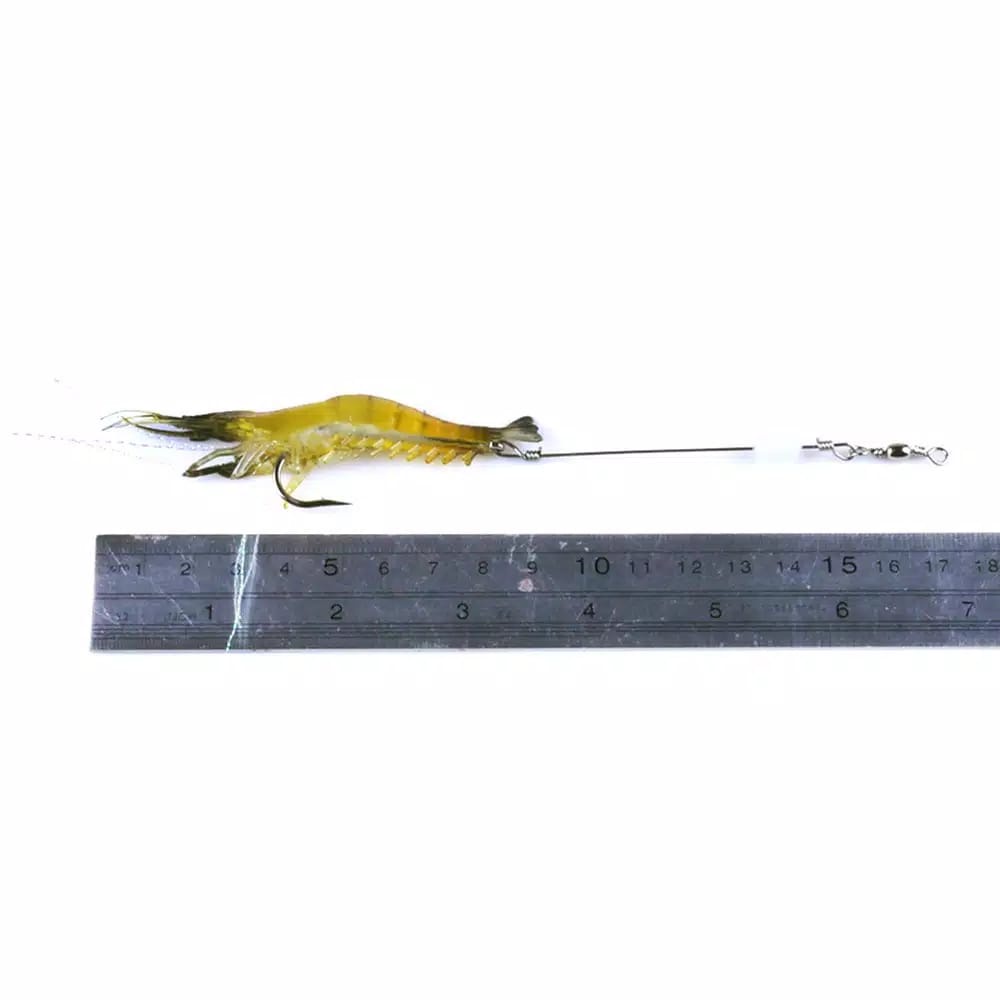 9,5cm/6gr umpan casting udang umpan pancing lure MENYALA DALAM GELAP/umpan pancing ikan udang tiruan