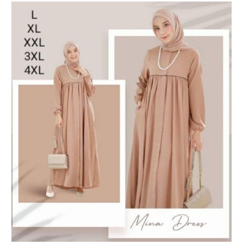 gamis jumbo mina/dress murah/fashion muslim