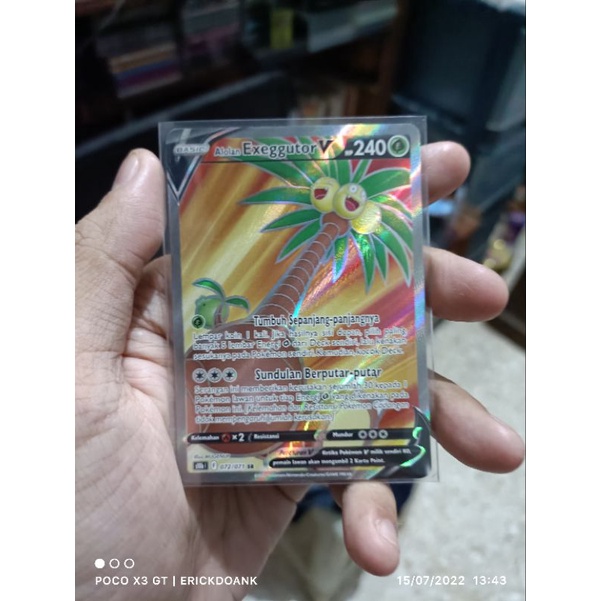 Kartu pokemon bahasa Indonesia alolan exeggutor v sr