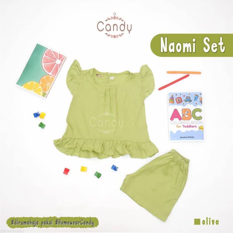 Setelan Baju Anak Perempuan Usia 1-6 Tahun | Naomi Set Homewear Lucu Warna Pink &amp; Mint | Baju Tidur Anak Cewek Lucu Nyaman