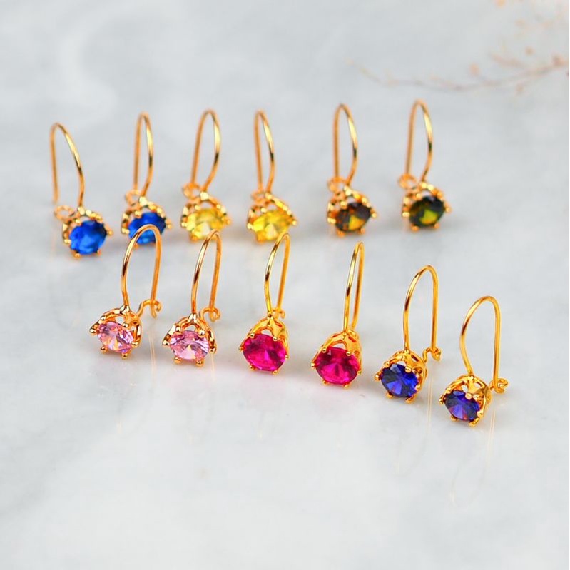 Anting Emas Kawatan Solitaire Pelangi - Toko Emas Gadjah