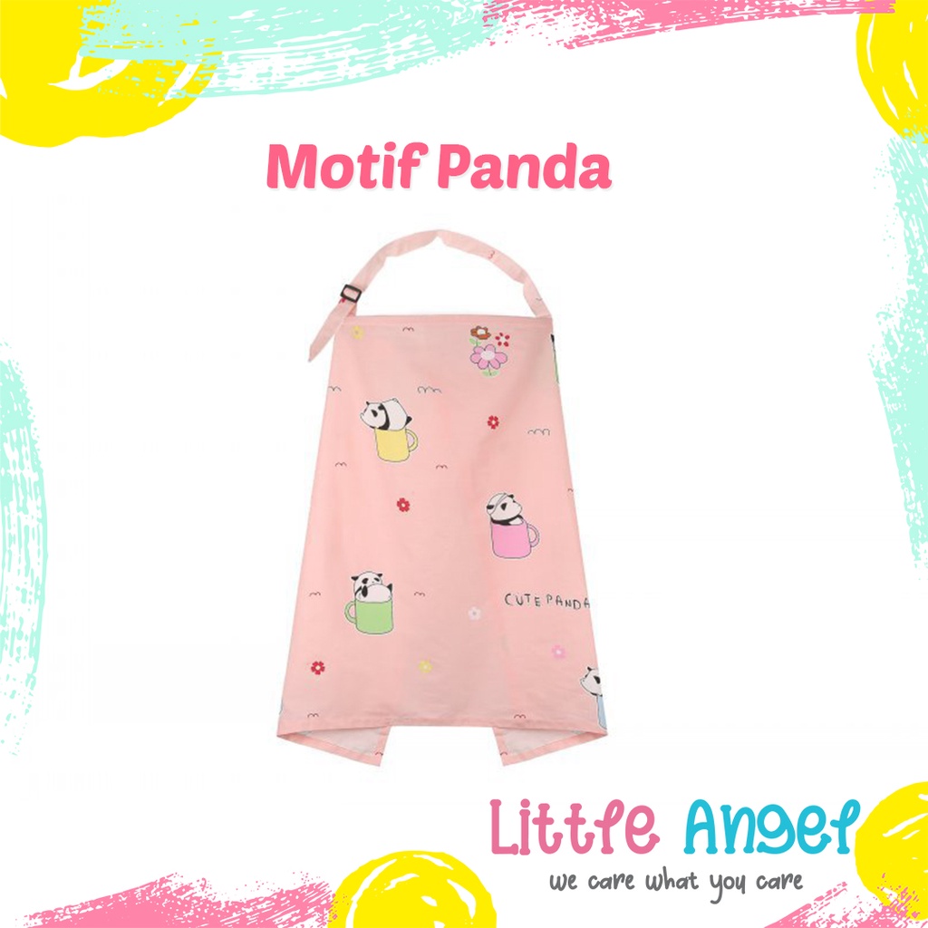 APRON KAIN IBU MENYUSUI Celemek Penutup Menyusui Bayi Jumbo Melingkar Premium Baby Nursing Cover Motif Unik Lucu