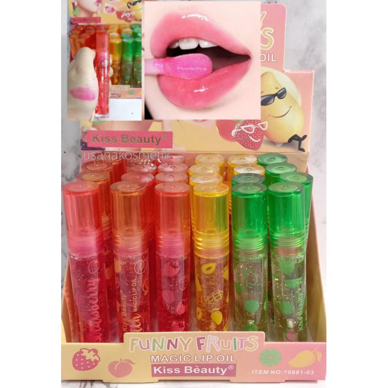 PROMO BIG H/PCS LIP OIL MAGIC FUNNY FRUIT VIT VIBIR NO.70681-03