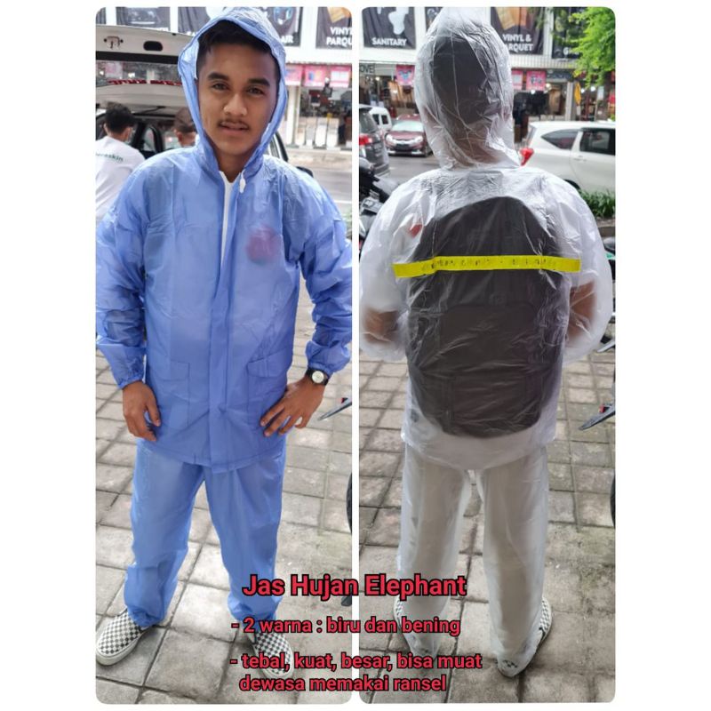 PONCO JAS HUJAN KELELAWAR PONCO MEDIUM LENGAN SKOTLET BIRU