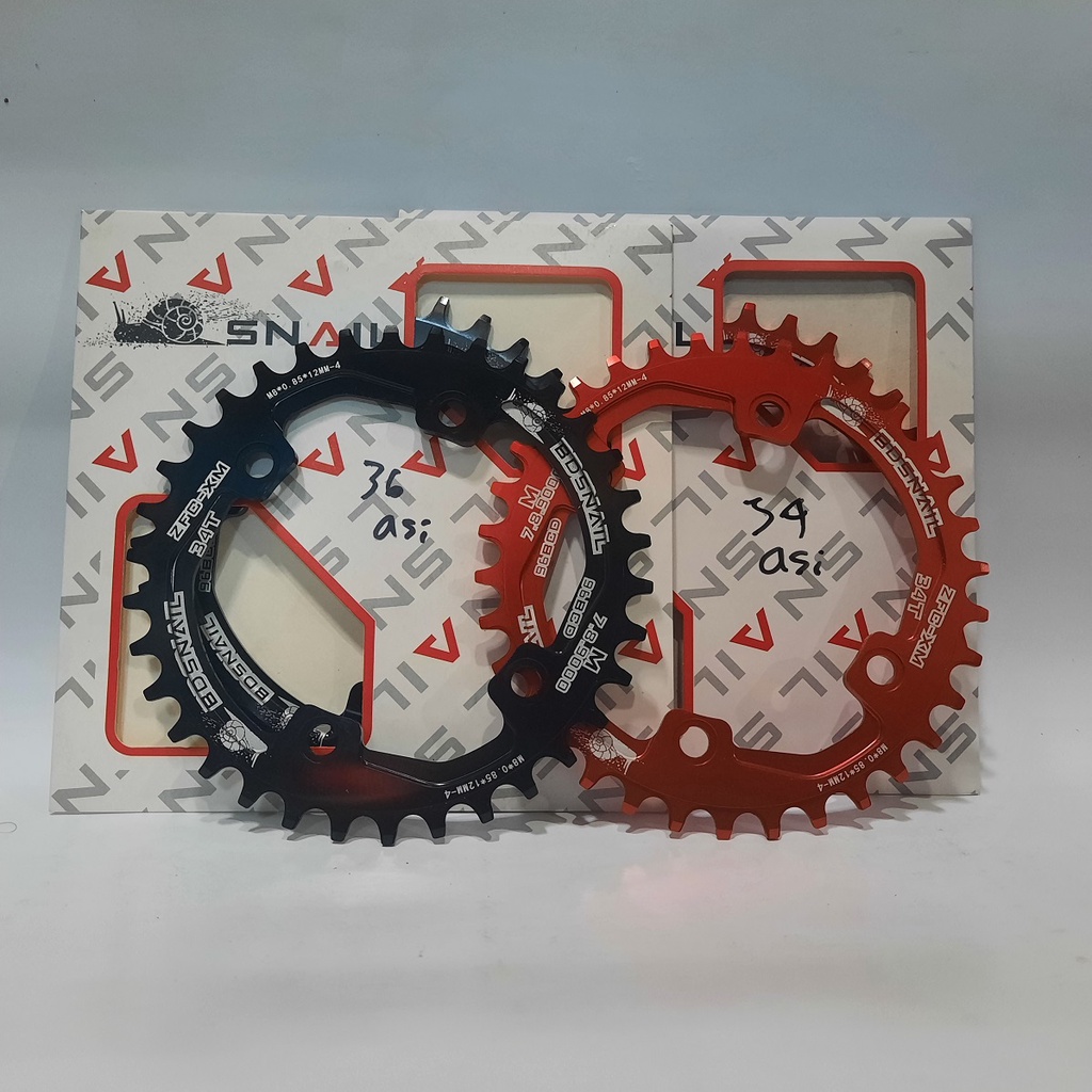 Chainring Single Narrow Wide SNAIL BCD 96 Asymetris BCD96 Asimetris Bulat/Round
