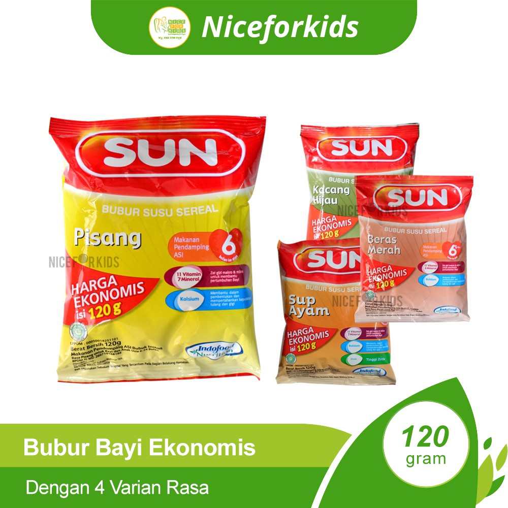 Sun Bubur Ekonomis 6+ bulan 120 gram Bubur Bayi Sachet