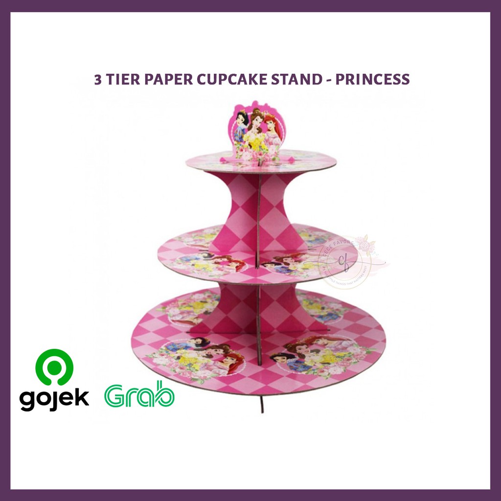 Cupcake Stand Tempat Cupcake 3 Tier Paper Cupcake Stand Princess
