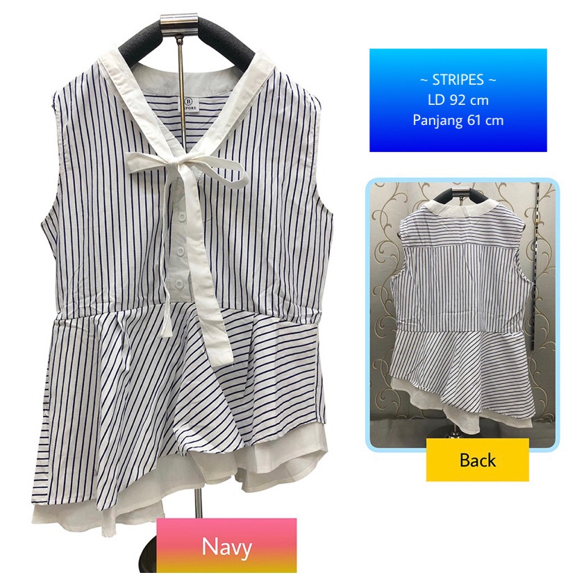 Atasan katun import Bangkok/ Blouse wanita BKK/ Blus premium katun
