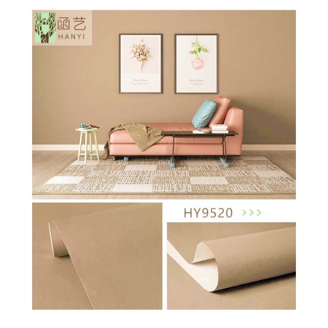 firoh wallpaper dinding ruang tamu kamar coklat polos