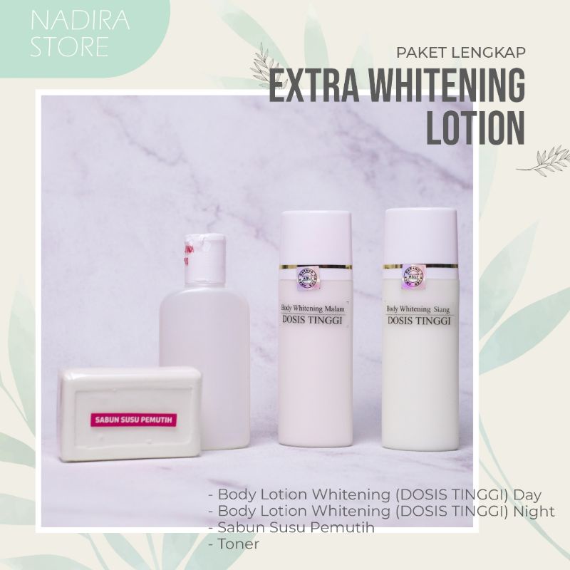 ORIGINAL PAKET LENGKAP HB EXTRA WHITENING DOSIS TINGGI PEMUTIH BADAN AMPUH BPOM