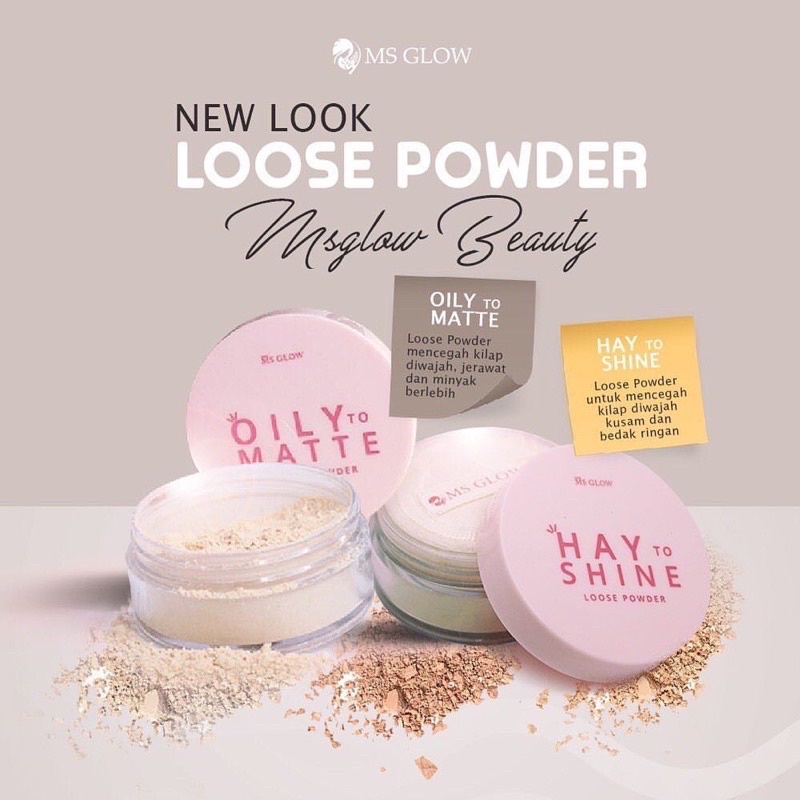 LOOSE POWDER MS GLOW BEDAK TABUR MS GLOW NATURAL IVORY OILY TO MATTE