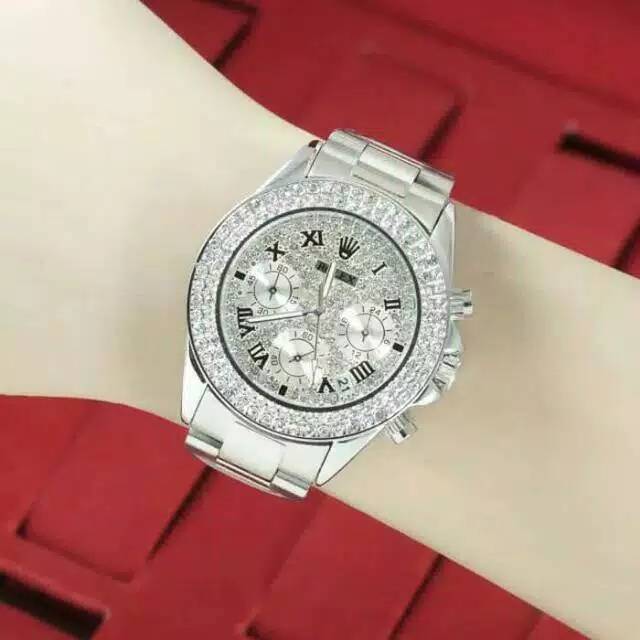 Rolex Daytona Diamond - Jam Tangan Wanita - Jam Tangan Rolex Daytona Full Diamond 4 Warna Pilihan