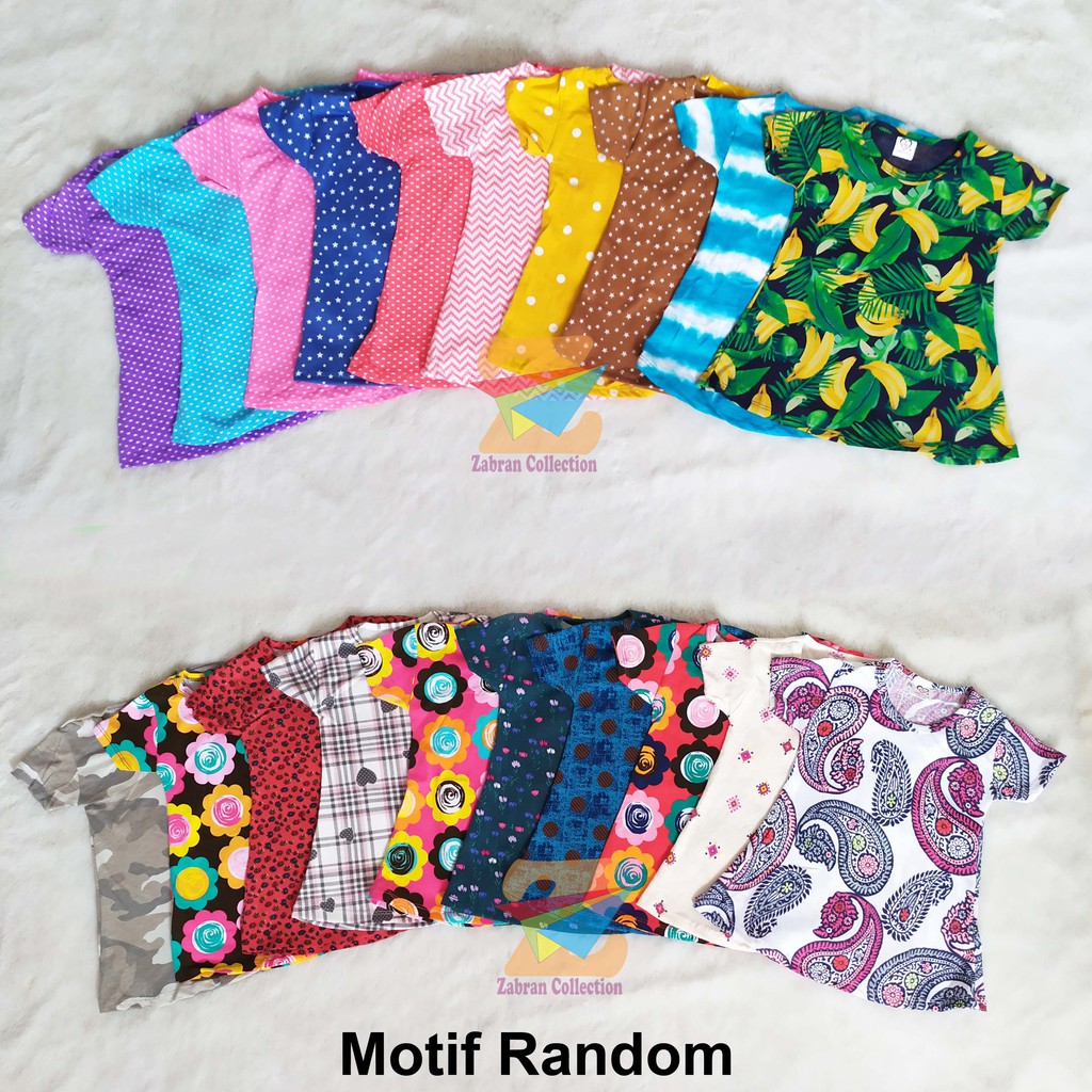 Isi 3 Kaos Dress Anak Lucu ( 1 Sampai 5 Tahun)