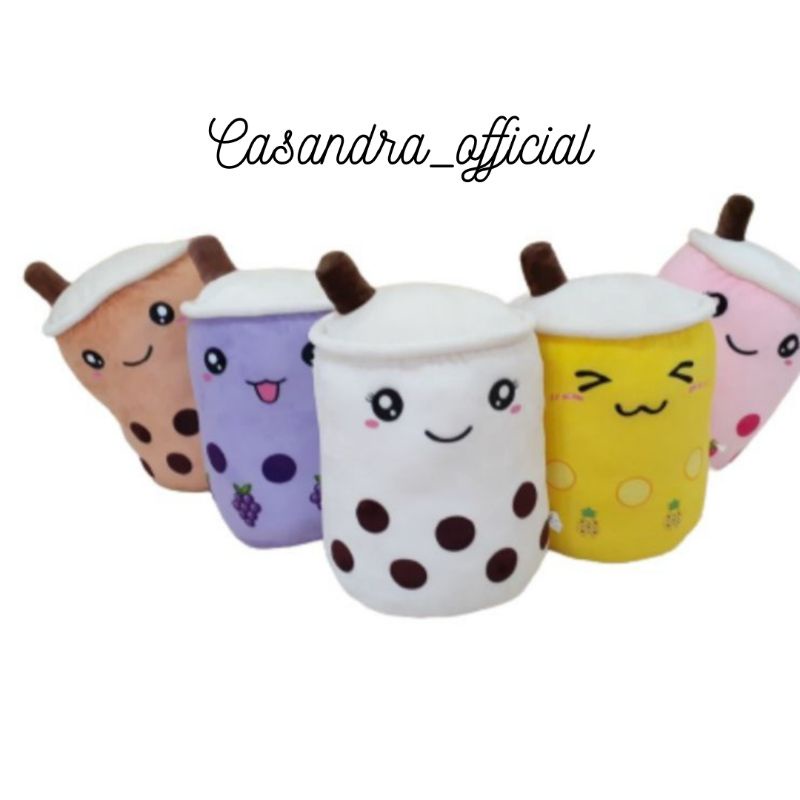 Boneka Boba Milk,Bantal Gentong Boba Milk ukuran (28cm)